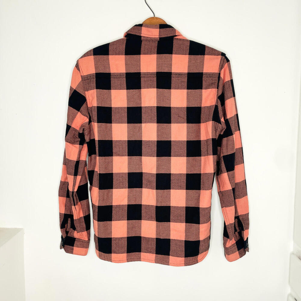 The Flat Head Men's Medium Button-Up Shirt - Pink & Black Checkered - Picture 8 of 10